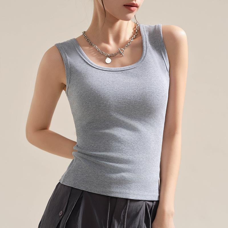 Black Sling Vest Women's Spring and Summer New I-shaped Beautiful Back Can Be Worn Outside, Slim Fit and I-shaped Bottoming Top Inside