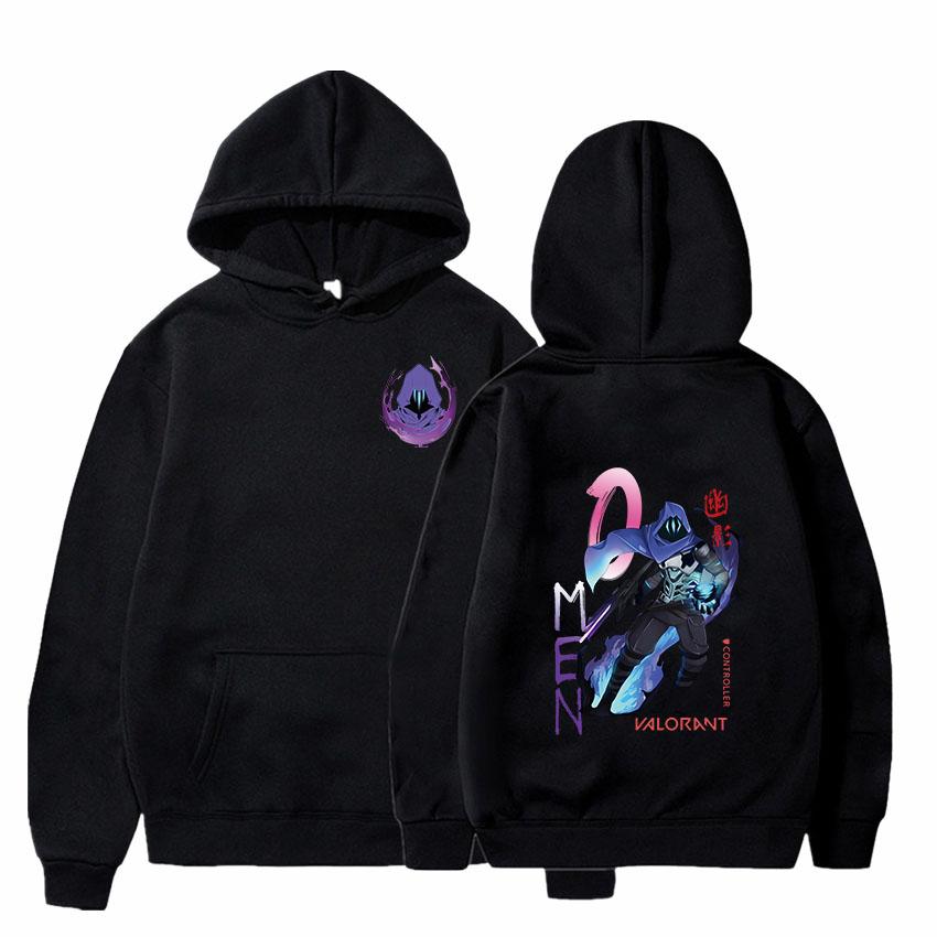 

Omen VALORANT толстовки уличная одежда мужская толстовка женская зимняя одежда хип-хоп повседневный игровой костюм пуловеры унисекс Wram Top L чёрный