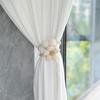 2Pcs Fashion Flower Shape Curtain Tiebacks Pearl Buckle Nordic Style Curtain Buckles No Punching Binding Rope Modern Home