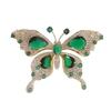 Retro Green Butterfly Suit Collar Pin Crystal Butterfly Brooches Green Butterfly Brooch  Gift
