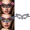 Strass Maskeradmask Veneziansk Festmask Halvansiktsmask med Spets Ögonmask Mardi Gras Mask för Halloween Kostymfest