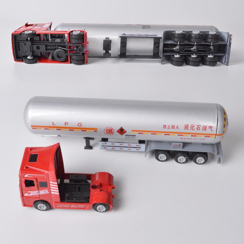 1/60 Alaşım Mühendislik Araçları Model Oyuncaklar Simülasyon Döküm Doğalgaz Tankeri Erkek Çocuk Hediyeleri B276