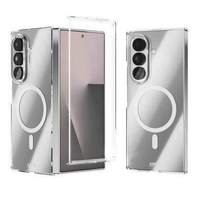 For Magsafe -Scratch PC Clear Phone Case For Samsung Galaxy Z Fold 7 6 5 4 Wireless Charging Corners Reinforced Hard Cover