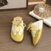 Butter Bear Platform Boken Shoes Women's Outer Bag Head Slippers Summer 2025 New One-pedal Comfortable Big Head Shoes