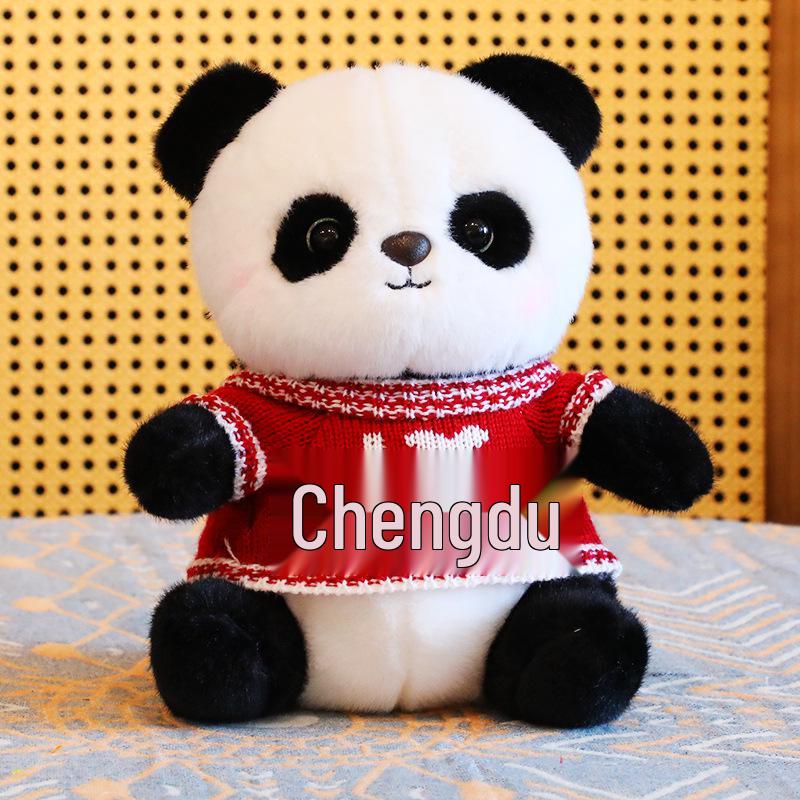 Adorable Plush Panda Doll - Children's Birthday Gift & Souvenir