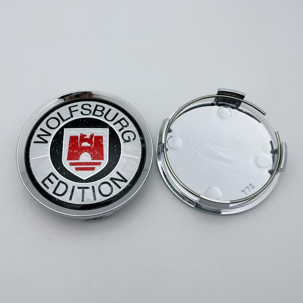 4pcs 74mm Wolfsburg Logo Emblem Badge Car Wheel Center Caps Wheel Hubcaps Rim Hub Center Dust Cover Replace Car Accessories