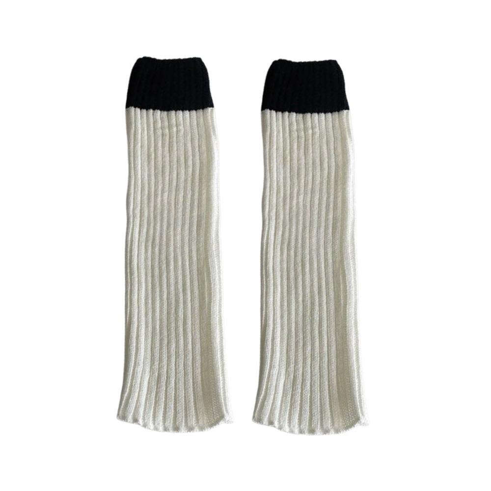 Fashion Gothic Knitted Foot Cover Thickened Warm Lolita Leg Warmers Stretchy Jk Uniform Socks Autumn Winter