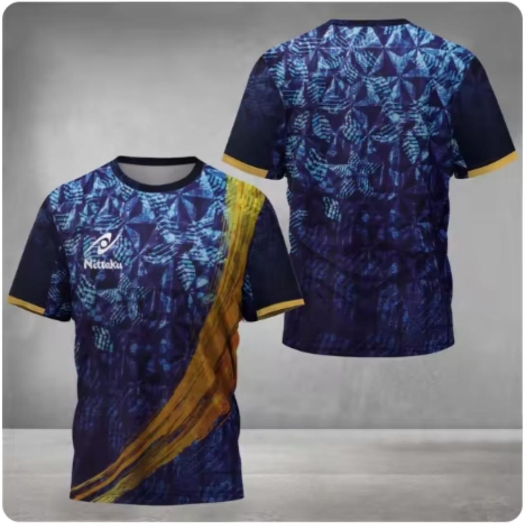 ETST 03 Heren Nittaku Tafeltennis T-shirt Victory Light Bedrukt Heren Zomer Sport Tafeltennis T-shirt Training Sneldrogend T-shirt 3XL