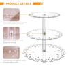 3-layer Flower Shaped Cake Rack Durable Non-slip Acrylic Pastry Dessert Rack Baby Shower Wedding Birthday Party
