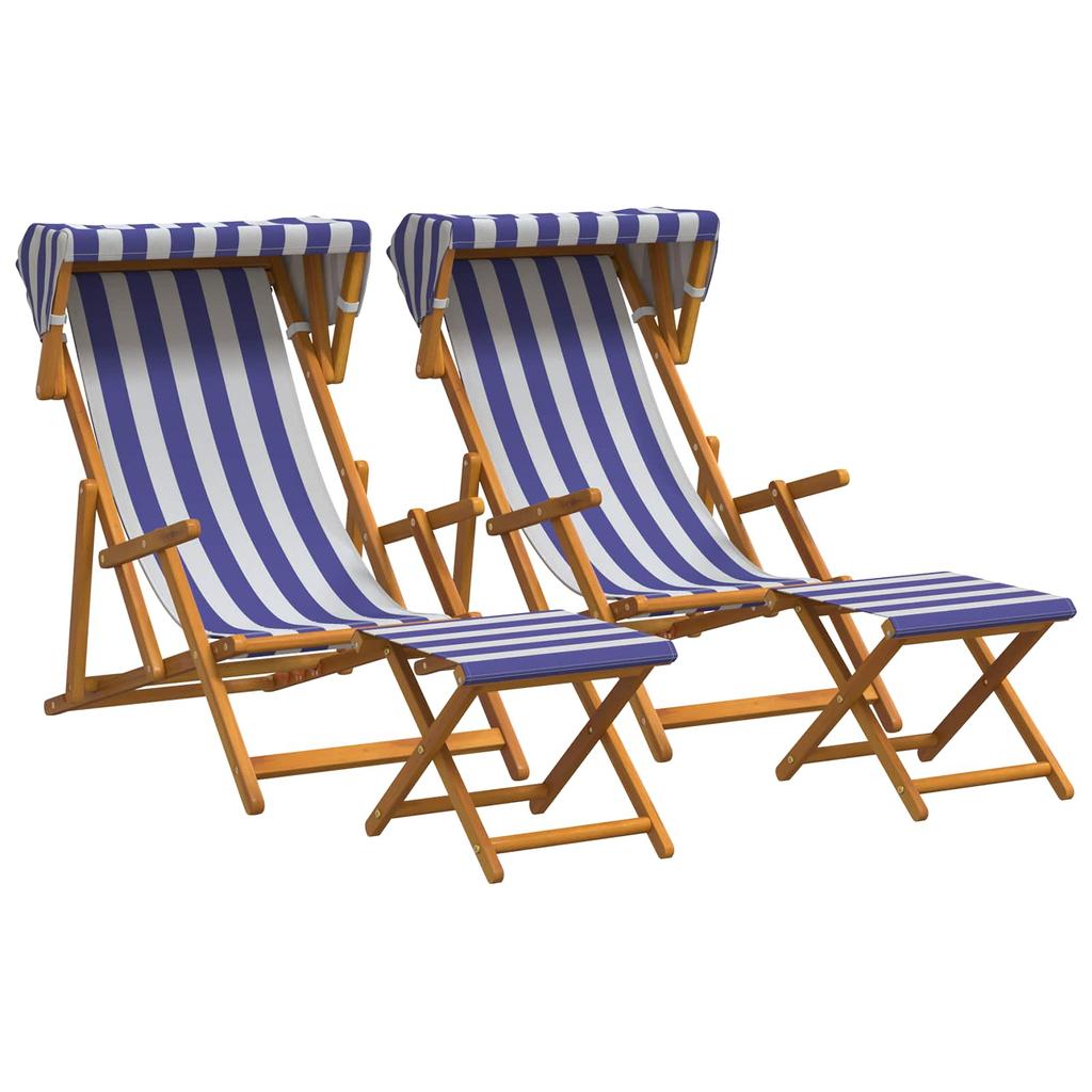 Lounge Chair 4 pcs 3 Position Solid Eucalyptus Wood