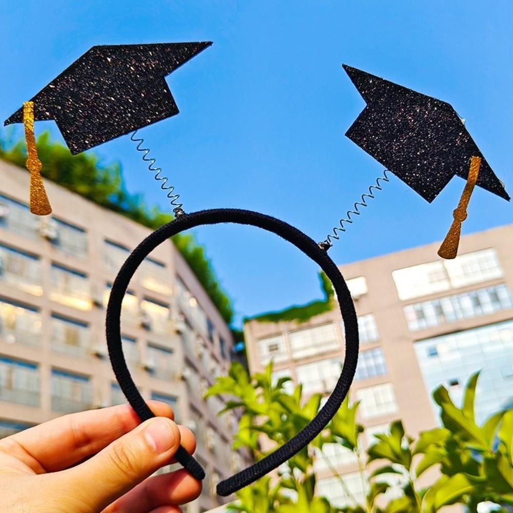Celebrate Graduation Cap Headband Non-slip Graduation Hat Hairband  Elementary School