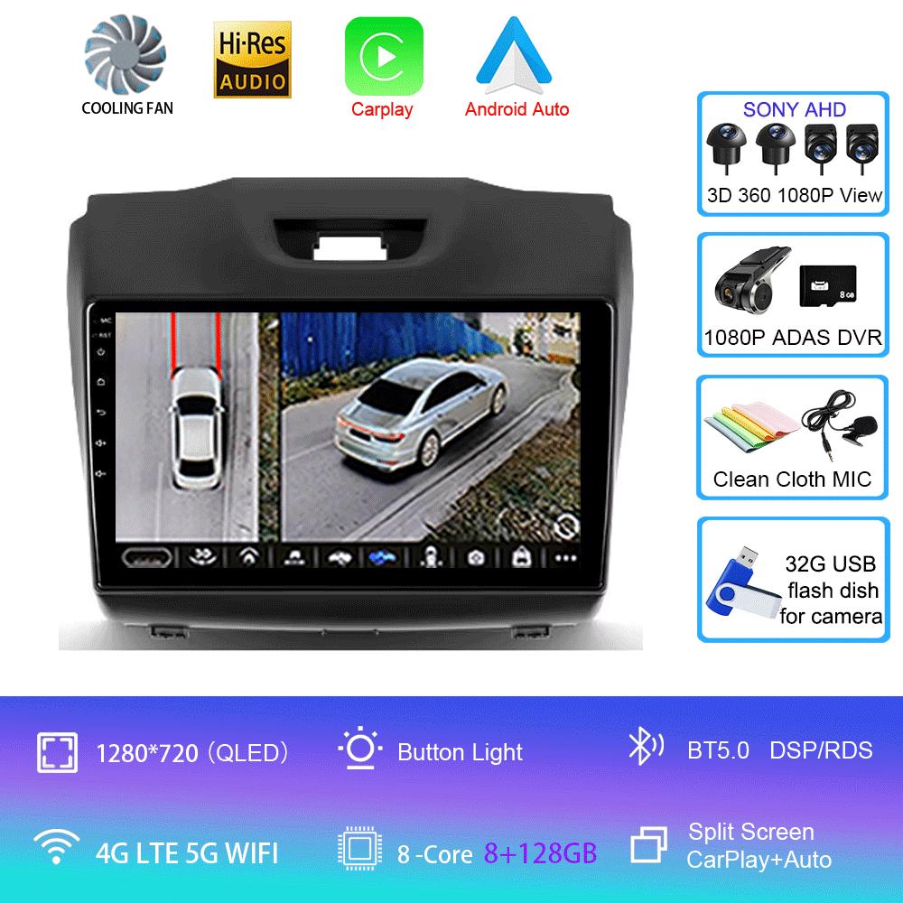 Car Radio Android 14 Carplay Multimedia For Chevrolet TrailBlazer 2012 - 2016 S-10 S10 Colorado For Isuzu D-Max DMAX Stereo 2din