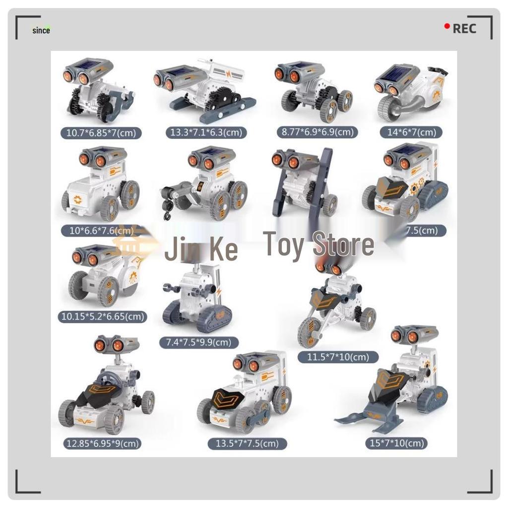 DIY Solar-Powered 12-in-1 Educational Robot Kit for Kids