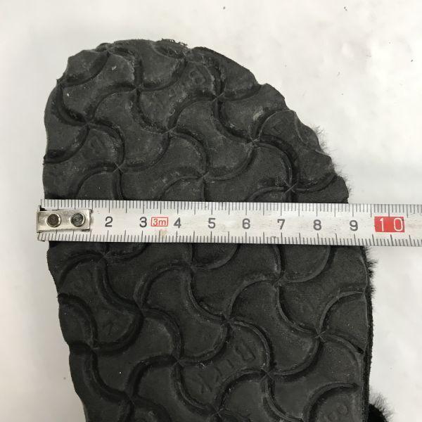 BIRKENSTOCK Arizona Flat Sandals 36 Size 23.0 Black Fleece Lining Made in Germany Shoes Trainers(USED)