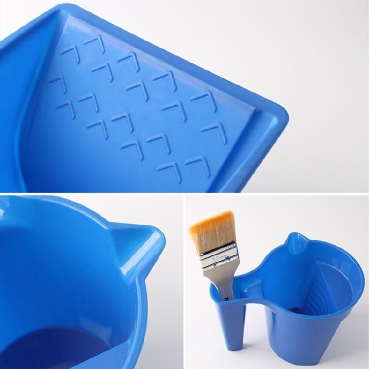 Paint Cup Bucket Storage Organizers Tray Large Square Painting Trim Container Plastic Paint Tray with Ergonomic Handle