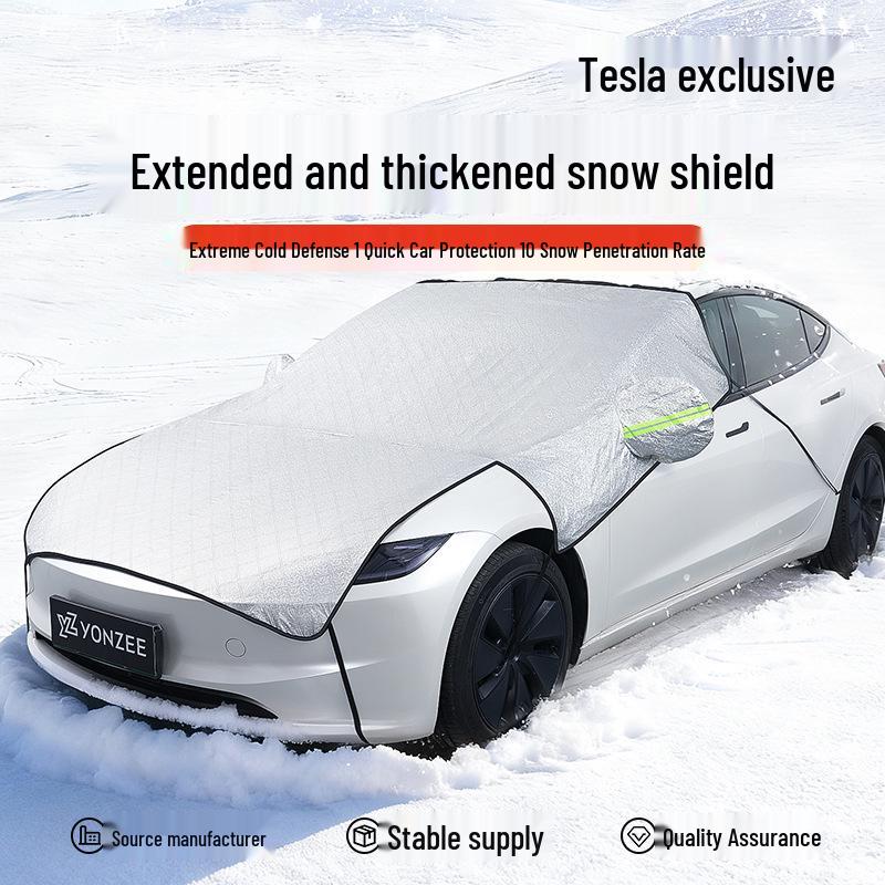 Tesla Model Y/3 Windshield Snow & Frost Cover, Winter Anti-freeze Protection