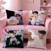Kpop Stil A-Ateez C-Choi San Kissenbezug Plüschstoff Weich Zweiseitig Bedruckt Sofa Warm Winter Haus Geschenk Kissenbezug