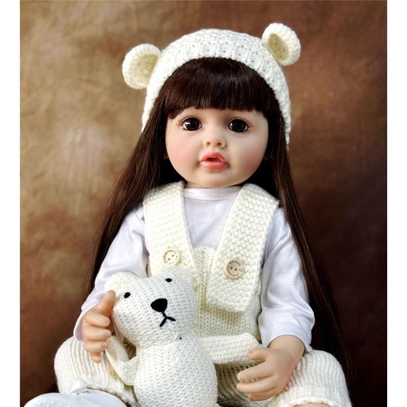 Lifelike Reborn Dolls Realistic Full Silicone Baby Bebe Vinyl 50CM Newborn Girl Doll Princess Toddler Toy Gift