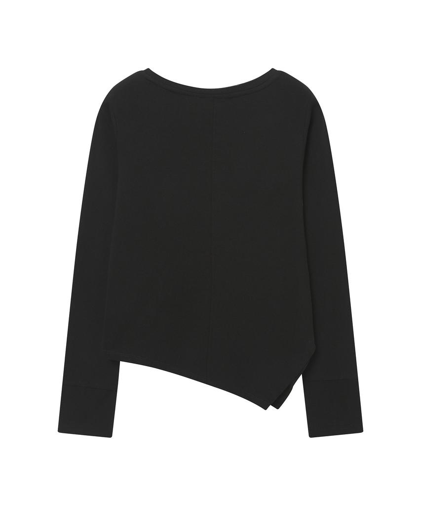 Syupeodeulai Women'S Cut-Off Long Sleeve Black Sdfilcq45Blk