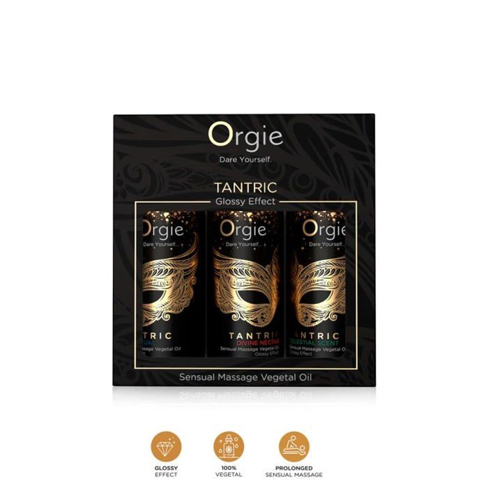 Coffret d'huiles de massage - Tantric Collection - 3 huiles - Parfum stimulant - Hydratation intense