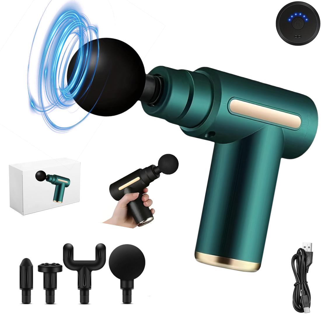 

2024 Clucyca Портативный массажный пистолет, 6 скоростей для снятия мышечной боли, массажер для глубоких тканей, шеи, спины, плеч, релаксация