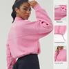 Autumn/Winter Women's Thick Yoga Sweatshirt - Half-Zip Long Sleeve, Relaxed Fit for Sports & Leisure