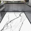 Küchenbodenteppich Groß PVC Leder Wasserdicht Teppich Anti-Rutsch Ölbeständig Fußmatten Imitation Marmor Teppich Heimdekoration Teppiche