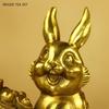 1PCS Brass Zodiac Rabbit Ornament Home Living Room Office Desk Decoration Mascot Crafts Housewarming Gift