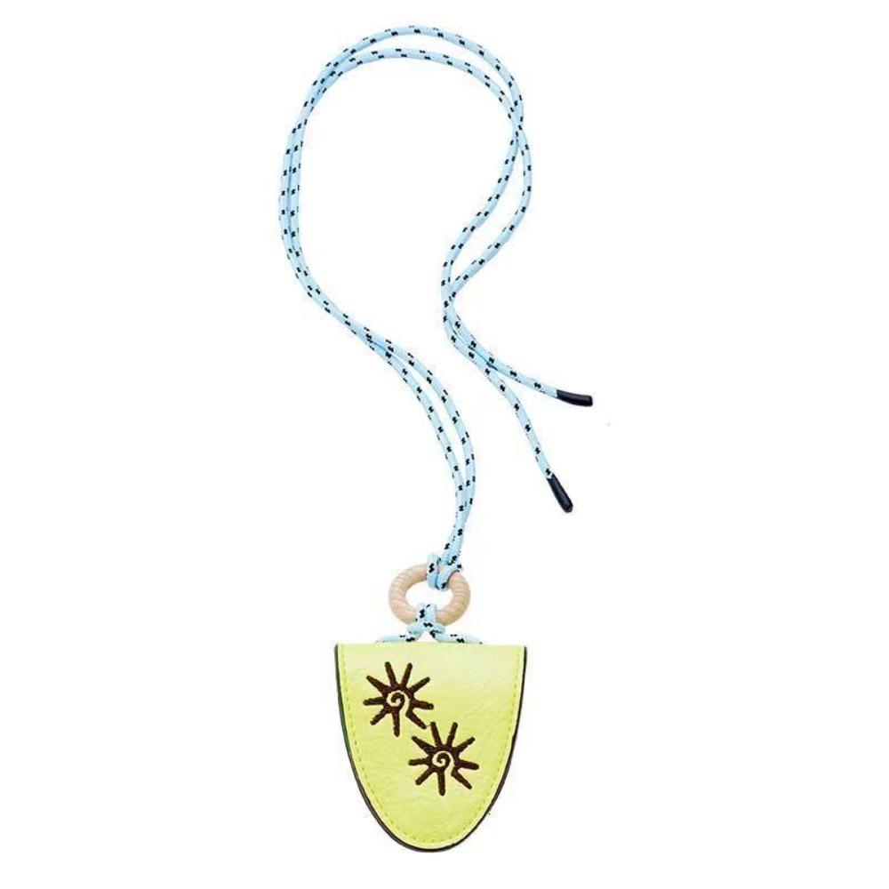 Anti-lost Pu Leather Magnetic Glasses Clip Pendant Sunglasses Lanyard Long Necklace Girl жёлтый