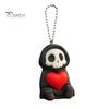 Backpack Accessory Holding Heart Grim Reaper Keychain Charm, 3D Printed Gothic Skull Decor with Ornament Ball Chain, Backpacks Bags Purse Hanging