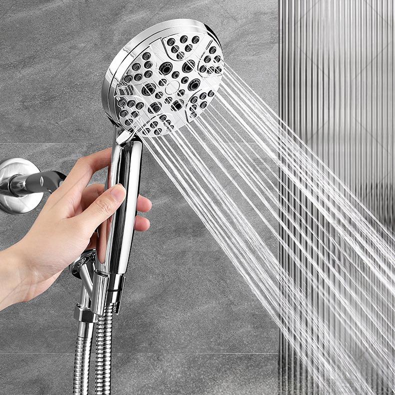 Chrome Bathroom Handheld Shower Head Spray Shower Heads 3 Functions ABS Plastic Hand Showers Bathroom Faucet Accessory Type Tap