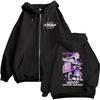 Demon Hunters K-pop Film Zipper Hoodie Men Women Harajuku Long Sleeve Fashion Oversized Jacket Zip Up Sweatshirt Streetwear