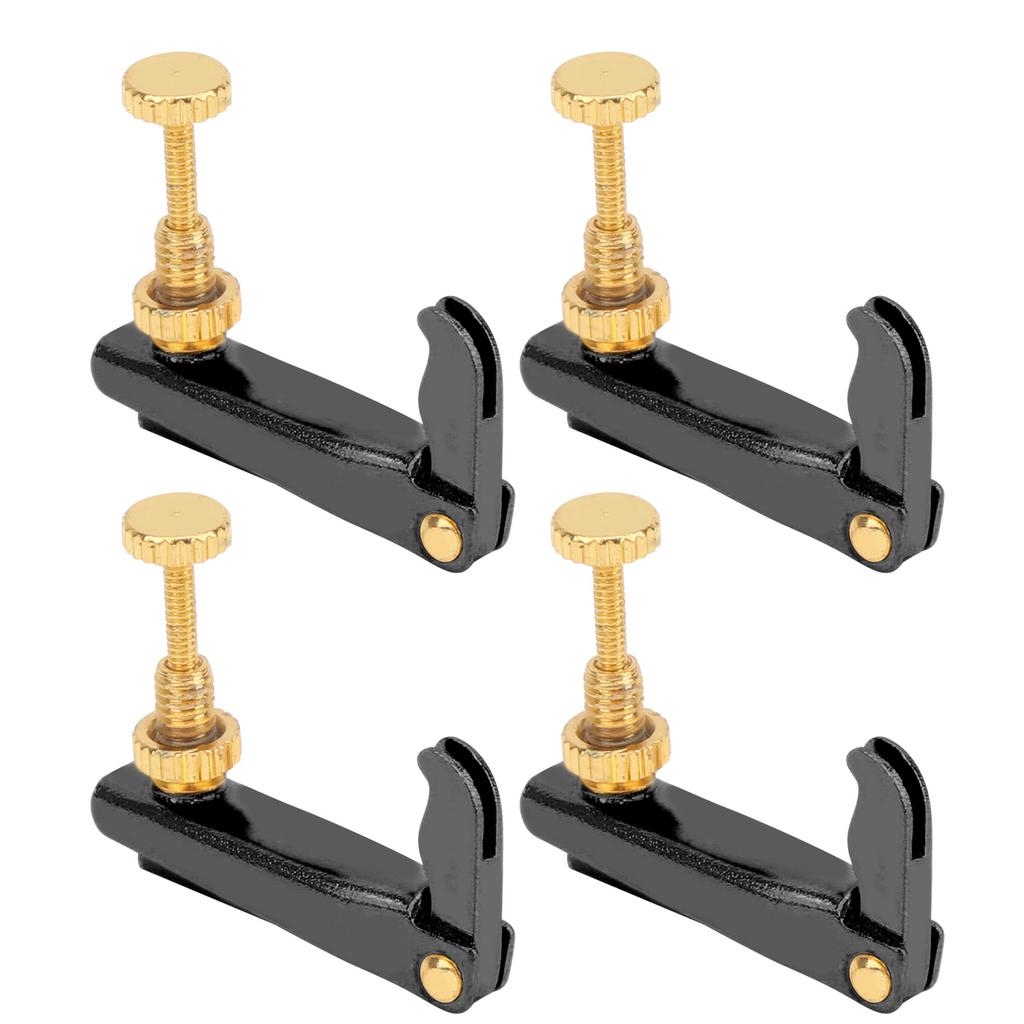 4Pcs Violin Fine Tuners 3 4‑4 4 Cello String Tool Replacement Instrument AccessoriesBlack