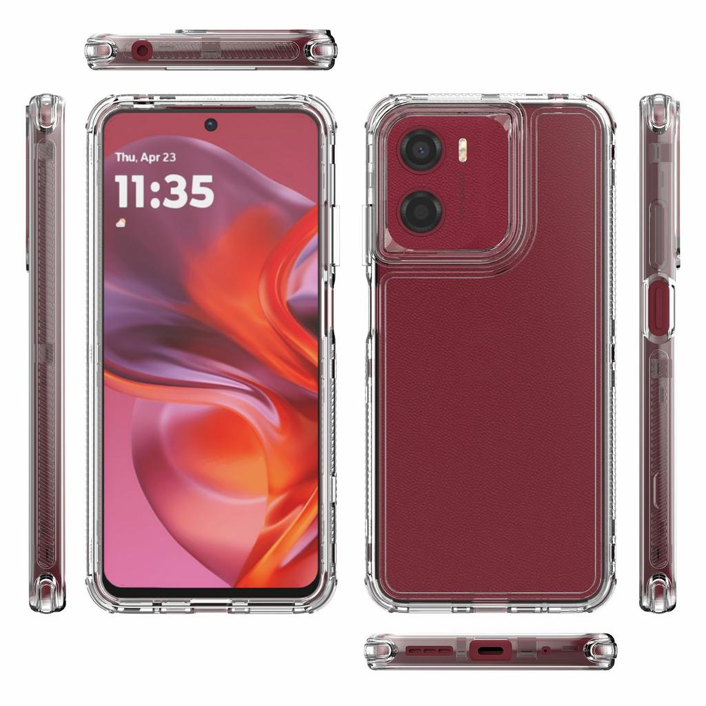 3 in 1 Detachable Case for Motorola Moto G05 4G/G15 4G/E15 4G Anti Drop Clear PC+TPU Phone Back Cover