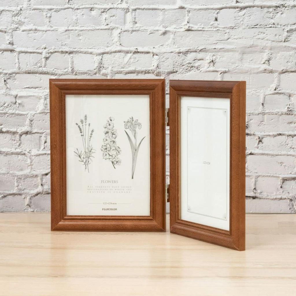 Fujicolor FUJICOLOR Photo 2L Size X 2 Brown Frame, Wooden, 4622TK, Sides,