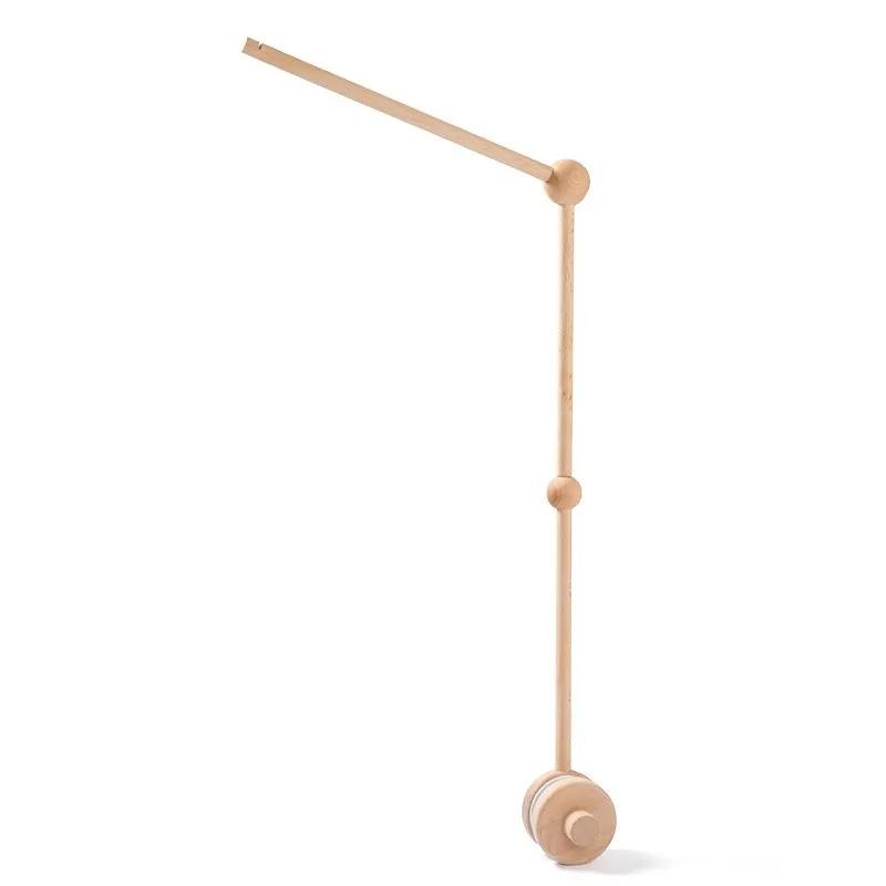 Baby Bed Bell Music Box Hanging Toys Wood Grain 360° Rotary Newborn Infant Crib Mobile Musical Box 0 12 Months Baby Rattles Toys