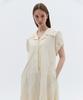 Ost Kaka Sailor Collar Tiered Maxi Dress Cream