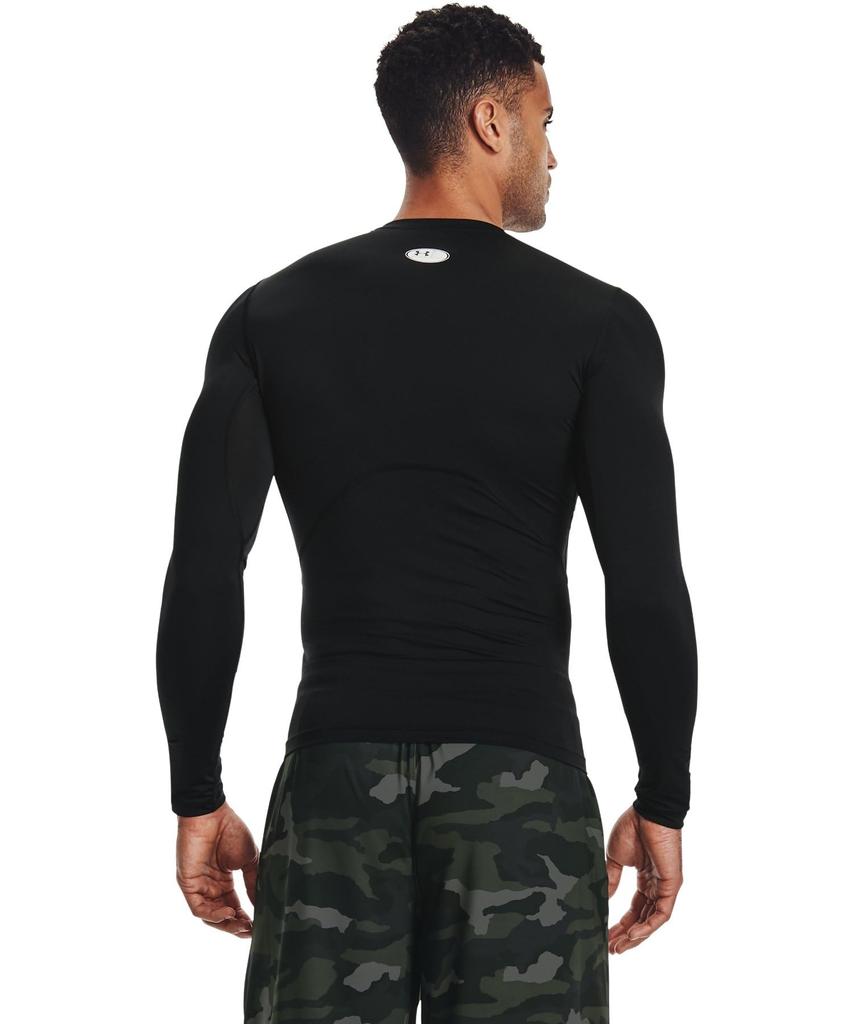 Under Armour UA HeatGear Armour Kompresyjna Koszulka z Długim Rękawem Czarna i Rozmiar Koszulka Bazowa Treningowa, Męska, Biała, L,