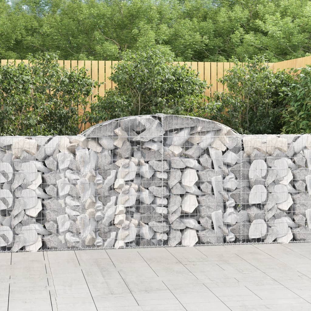 Vidaxl Kosze Gabionowe, 15 Szt, 300X30X100/120Cm, Galwanizowane Żelazo