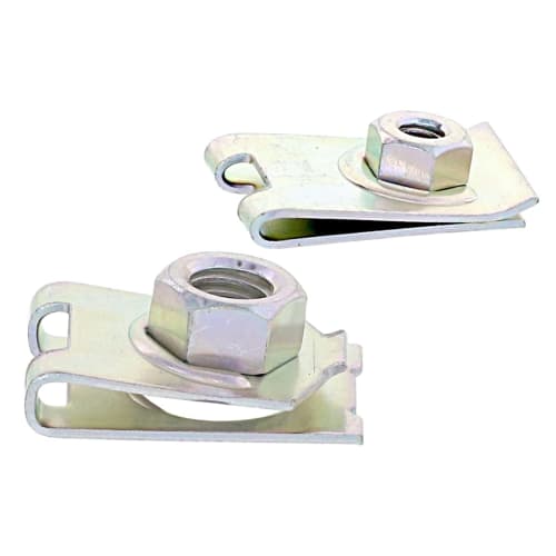 Iron/Trivalent White Clip Nut M5 (Pack of 6)