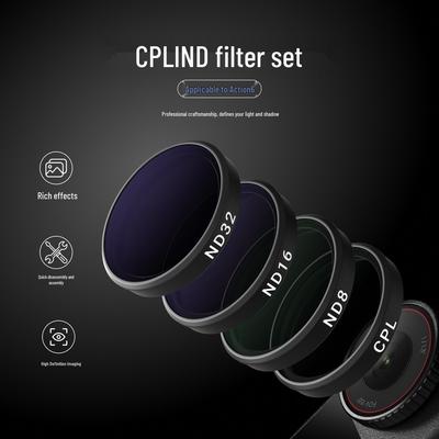 Filtros CPL Polarizador & ND/UV/VND para Câmera DJI Action6 TELESIN