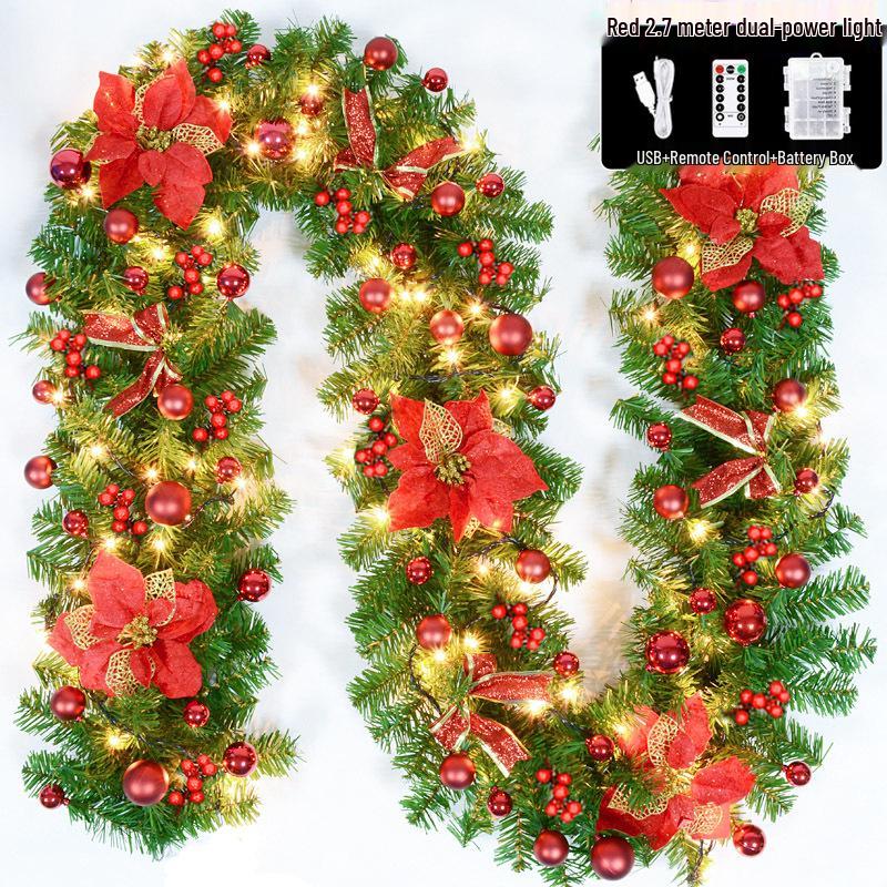 2.7m Christmas Garland for Decoration - Tree, Wreath, Wall, Door Hanging, Hotel, Shopping Mall Display