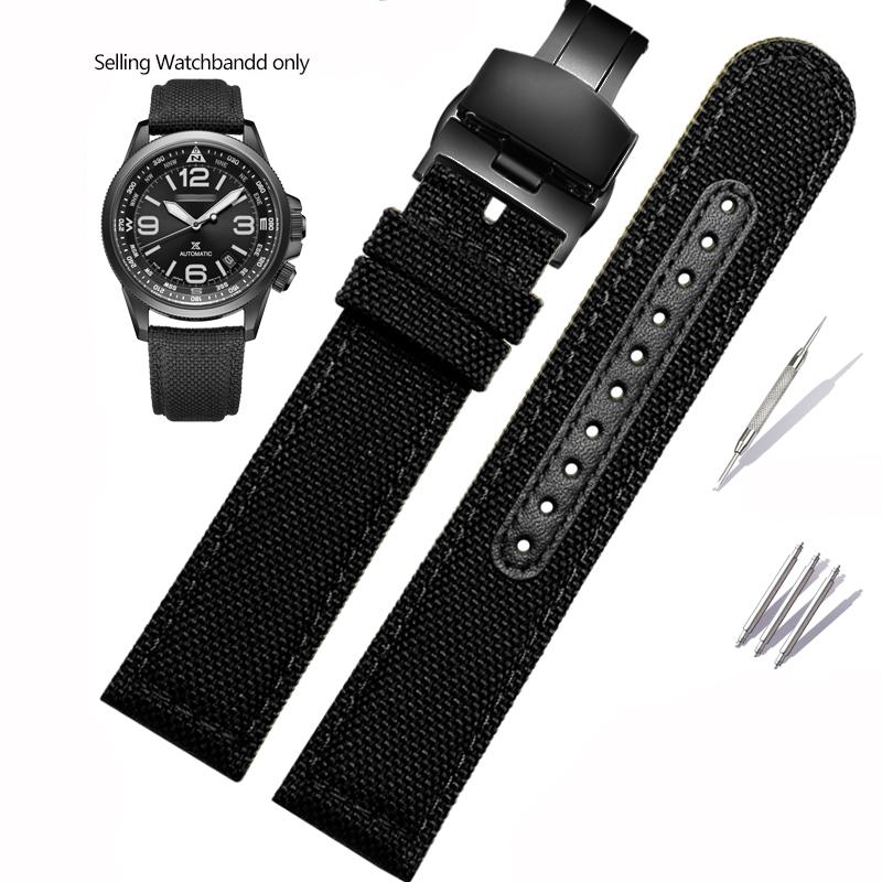 21mm 22mm Nylon Watchband For Seiko PROSPEX Watch Band Outdoor Sports Waterproof SRPC31J1 Male Series SSC295J1 Canvas Bracelet