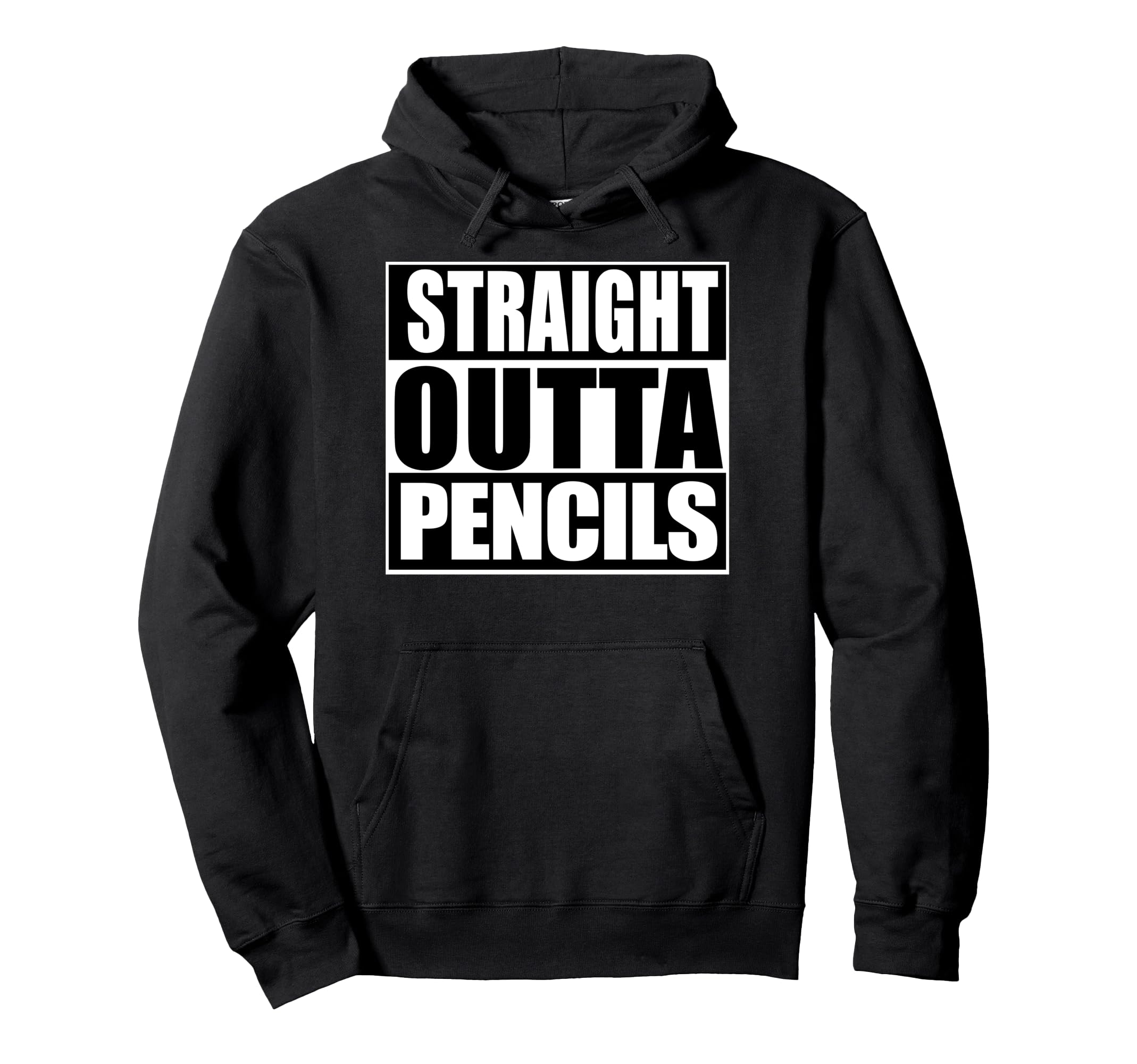 Straight Outta Pencil Hoodie чёрный