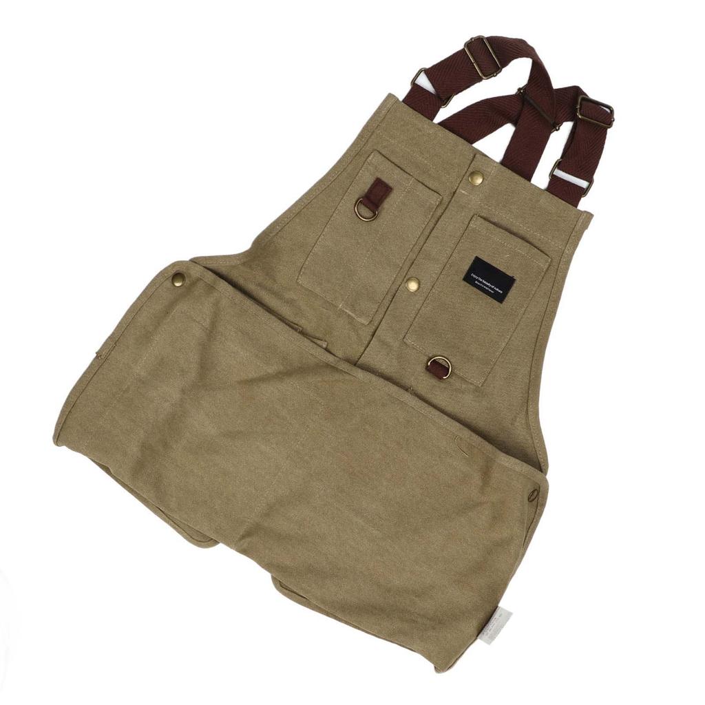 Camping Apron Vest Multifunctional Adjustable Reinforced Edges Casual Vest for Outdoor Fishing Photography Khaki