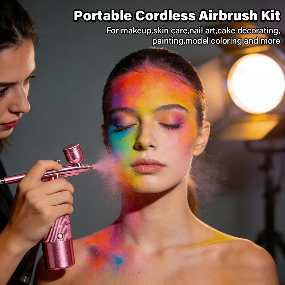 Airbrush with Compressor Mini Spray Gun for Painting Wireless Portable Airbrush Painting Paint Gun Airbrush Kit with Compressor