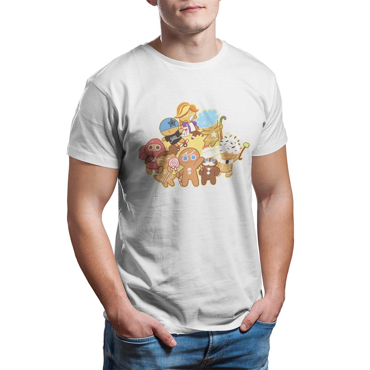 

Cookie Run Kingdom Loves Basket T Shirt Goth Men Tees Summer Polyester Clothing Harajuku Crewneck TShirt S