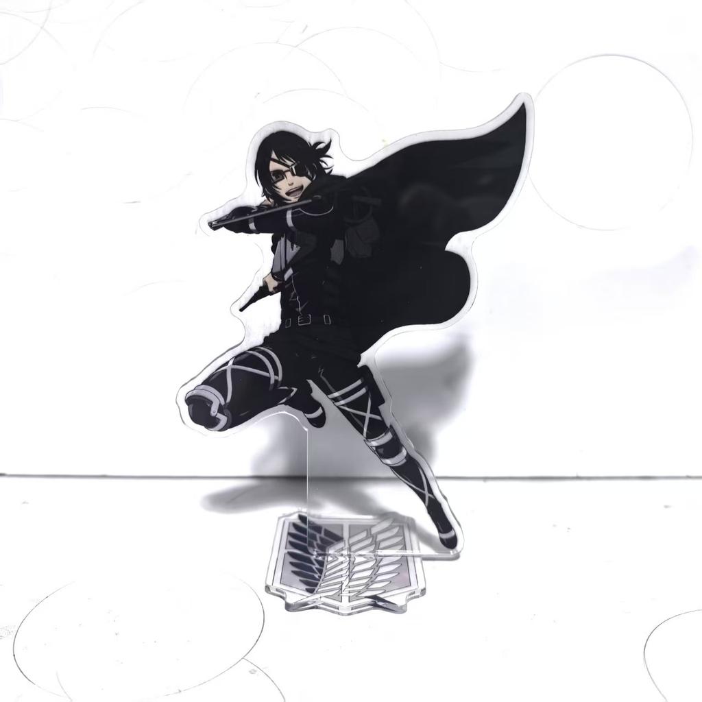 Attack on Titan Acrylic Standing Eren Mikasa Levi Erwin Armin Animation Action Figures Wolf Titan 16cm Miniature Playthings Decor Playthings For Kid