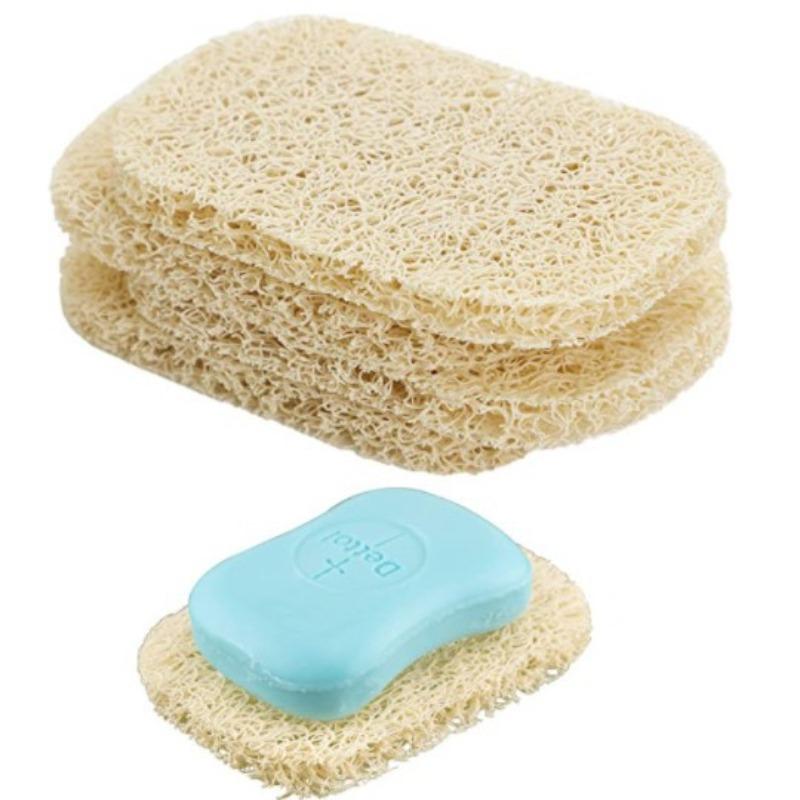 

5PCS Soap Saver Pad Non-Slip Mildew Proof Self Draining Soap Pad Household PVC Soap Holder Kitchen Bathroom Cleaning Supplies 5PCS бежевий