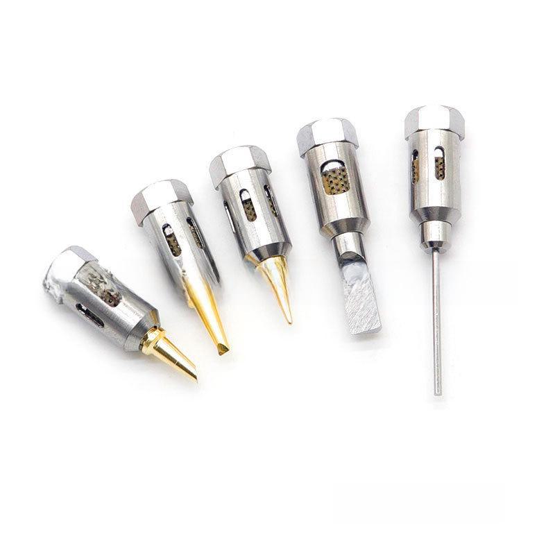 Gas Soldering Iron Tip Accessories: Pointed Knife Head & Heating Core (Model 1115K)